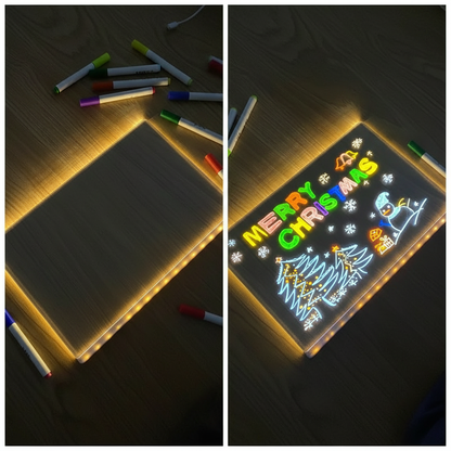 Tableta de dibujo luminosa para niños